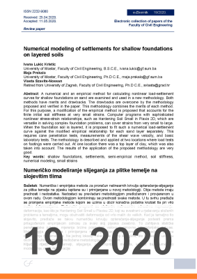  NUMERICAL MODELING OF SETTLEMENTS FOR SHALLOW FOUNDATIONS ON LAYERED SOILS