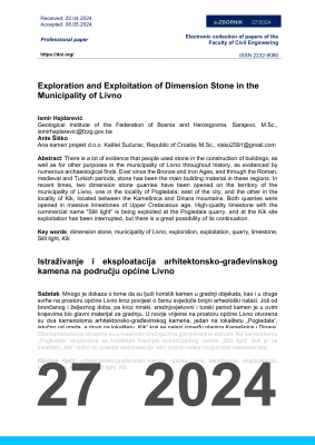  EXPLORATION AND EXPLOITATION OF DIMENSION STONE IN THE MUNICIPALITY OF LIVNO