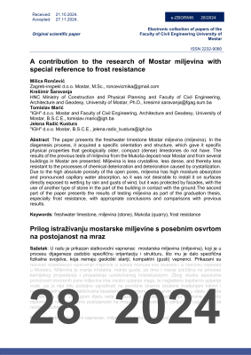  A CONTRIBUTION TO THE RESEARCH OF MOSTAR MILJEVINA WITH SPECIAL REFERENCE TO FROST RESISTANCE