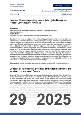  KONCEPT HIDROENERGETSKOG POTENCIJALA RIJEKE BEDNJE NA LOKACIJI LOVRENTOVEC, HRVATSKA