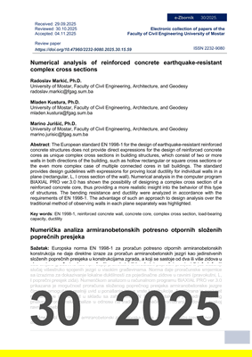  NUMERICAL ANALYSIS OF REINFORCED CONCRETE EARTHQUAKE-RESISTANT COMPLEX CROSS SECTIONS