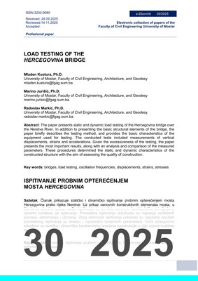  LOAD TESTING OF THE HERCEGOVINA BRIDGE